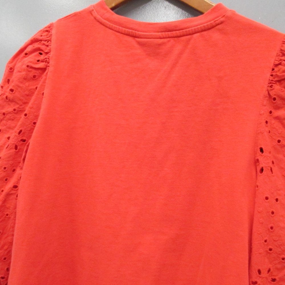A New Day Women's Blouse Size M Red Color 3/4 Designer Sleeve Women's Blouse Top - Picture 8 of 9